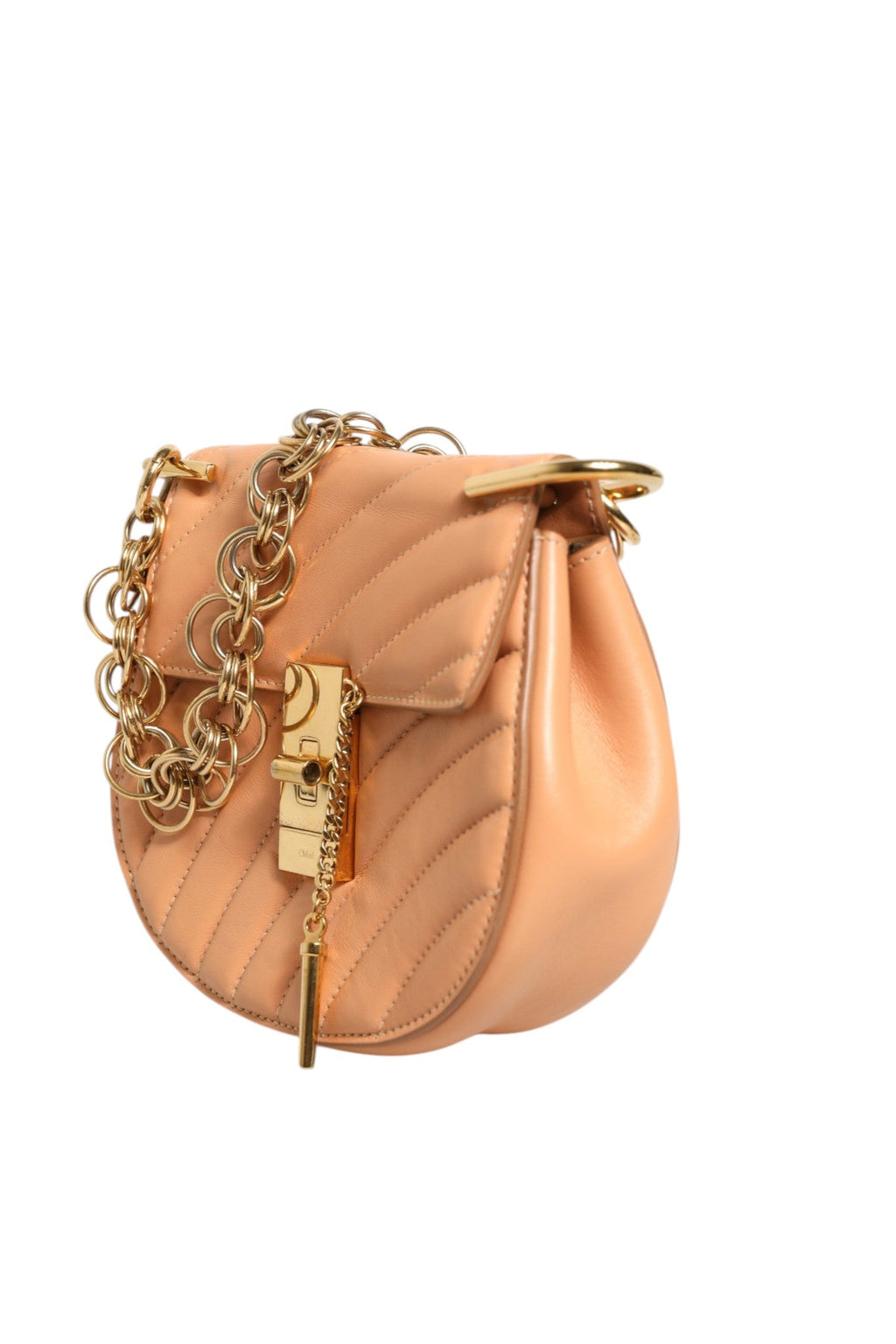 Chloé Quilted Calfskin Leather Drew Bijou Shoulder Women's Bag ( )