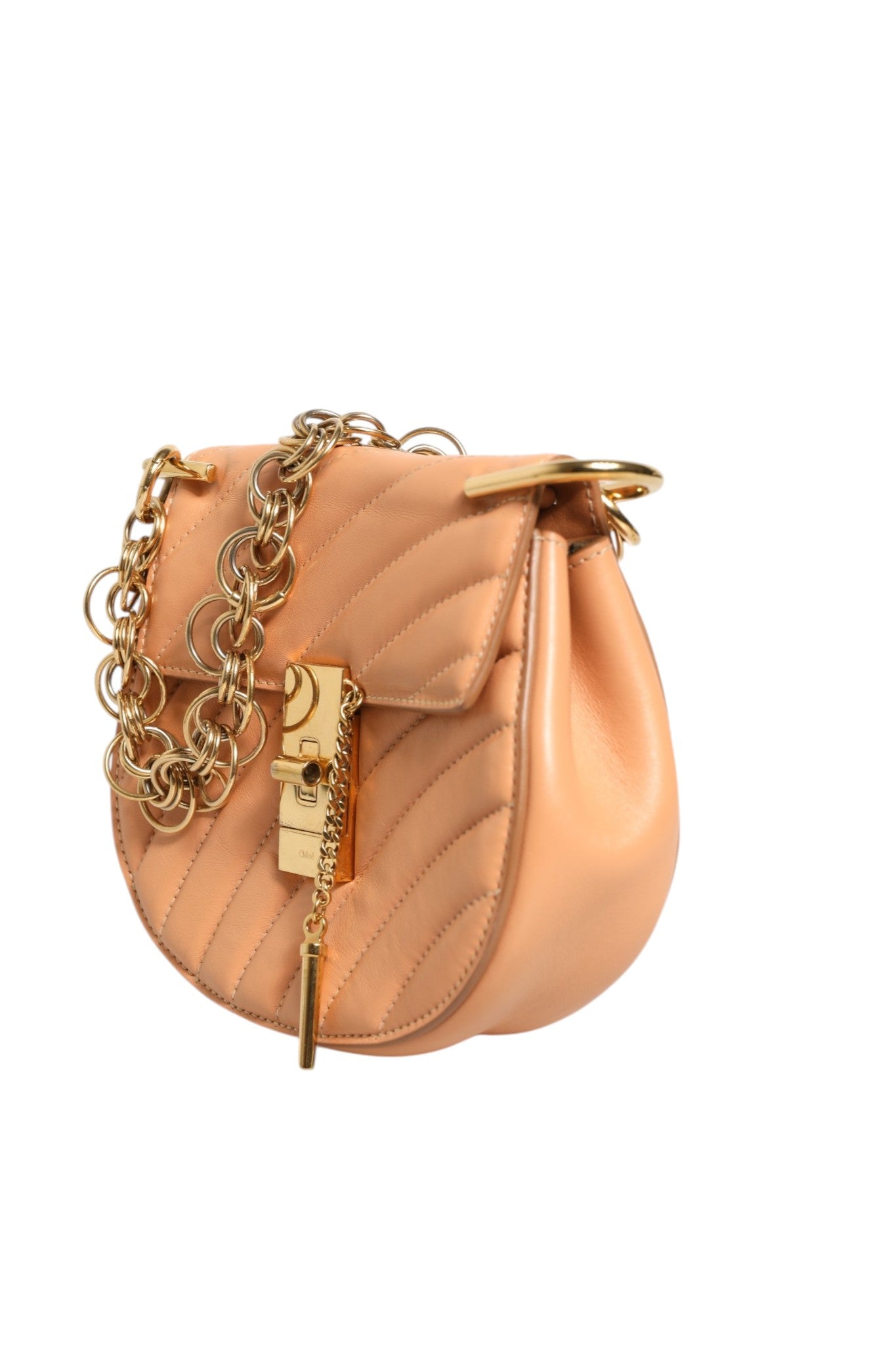 Chloé Quilted Calfskin Leather Drew Bijou Shoulder Women's Bag ( )