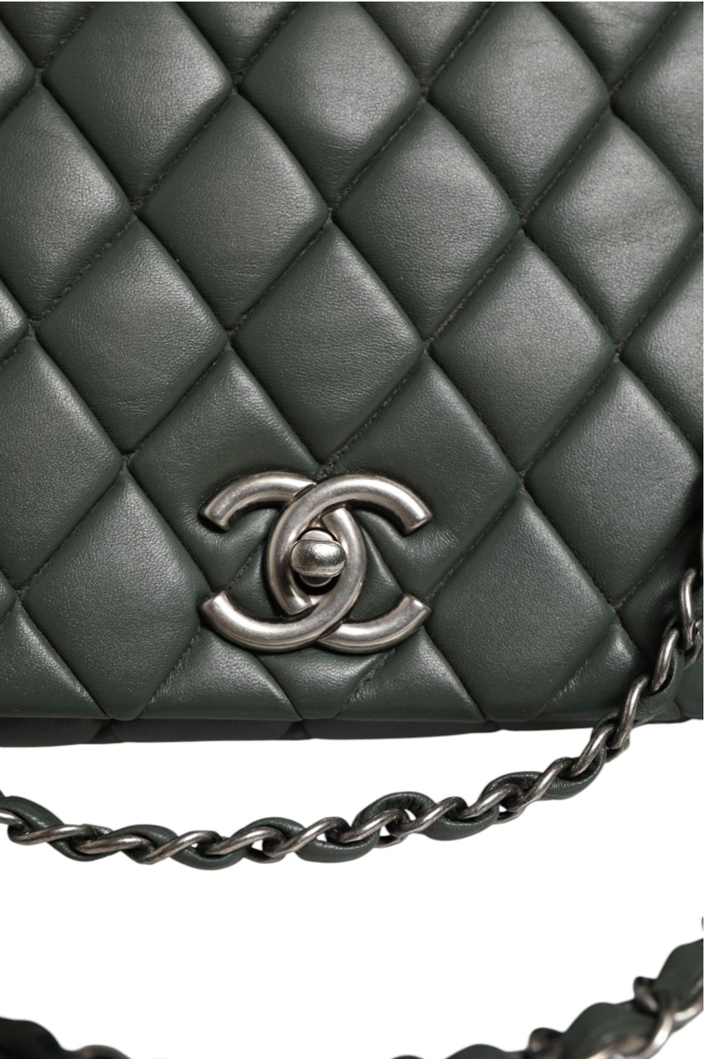 Chanel Quilted Lambskin Leather New Bubble Flap Women's Bag ( )