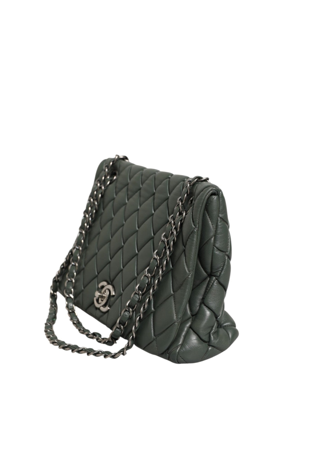 Chanel Quilted Lambskin Leather New Bubble Flap Women's Bag ( )