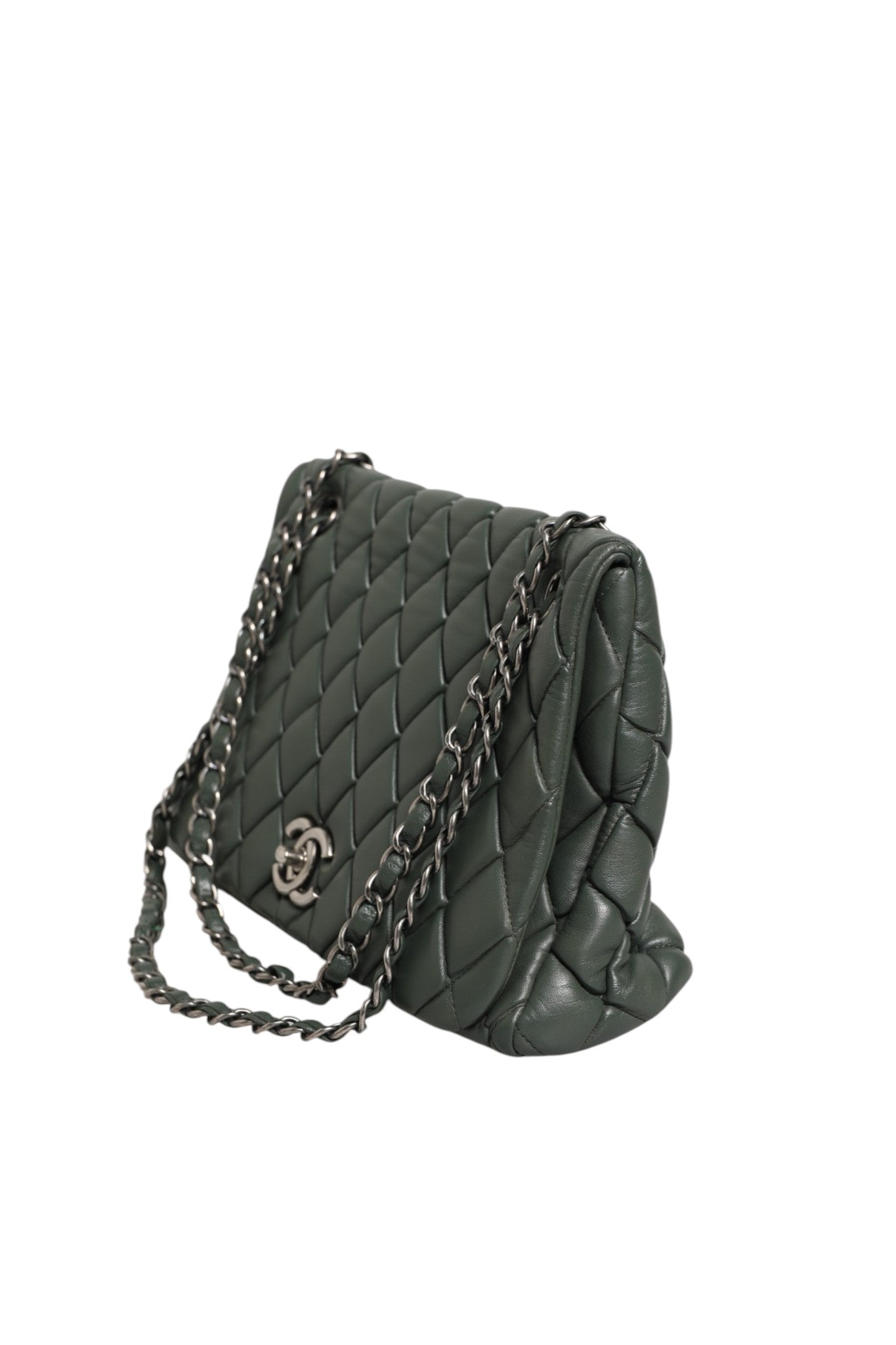 Chanel Quilted Lambskin Leather New Bubble Flap Women's Bag ( )