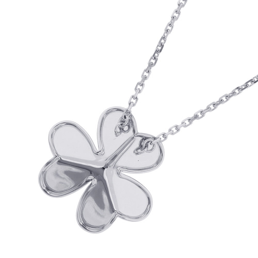 Van Cleef & Arpels Frivole Pendant Large Model Size LargeVCARD25300 18K White Gold