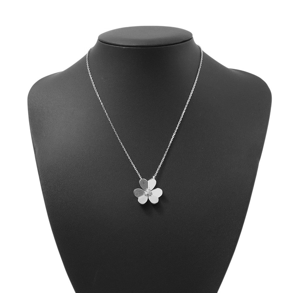Van Cleef & Arpels Frivole Pendant Large Model Size LargeVCARD25300 18K White Gold