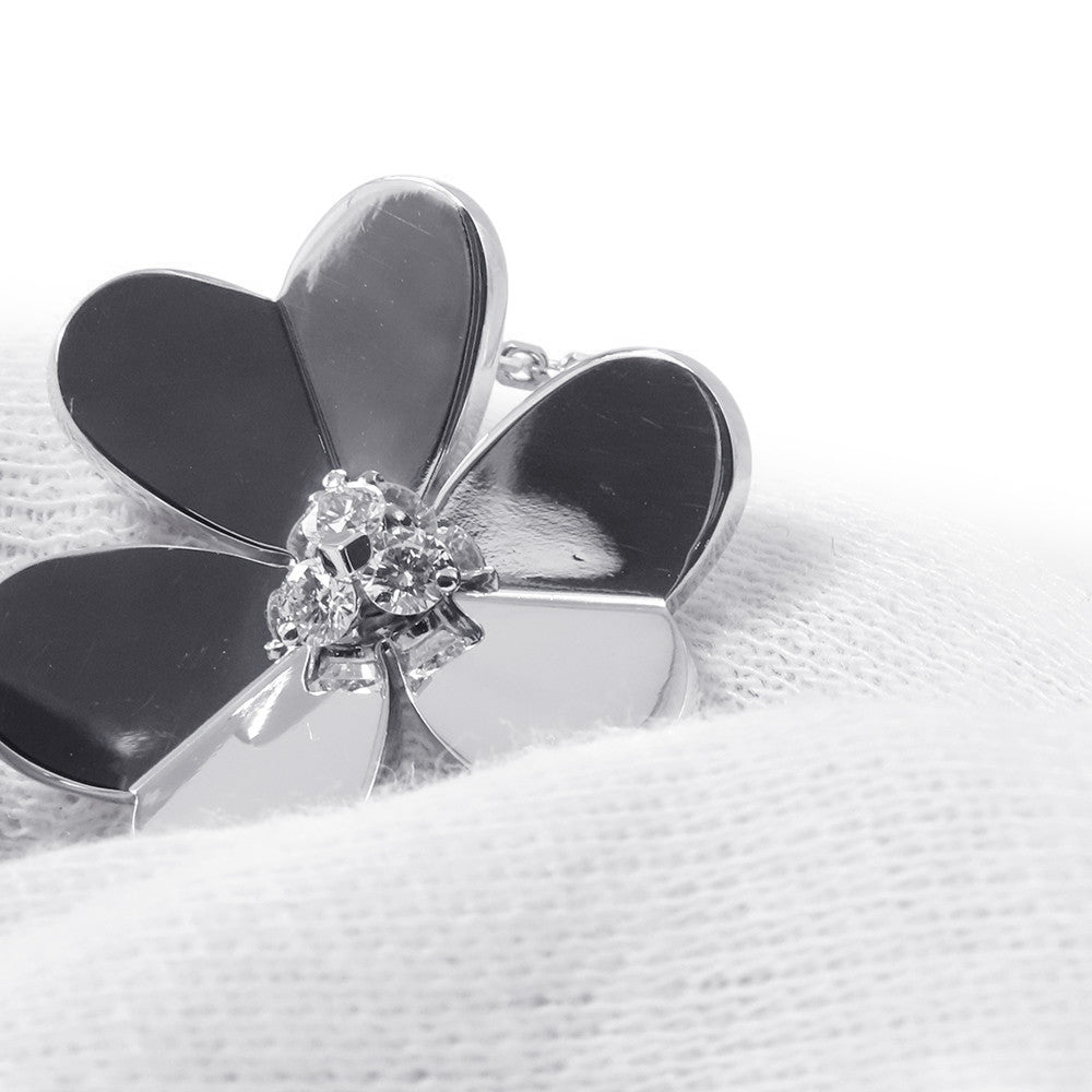 Van Cleef & Arpels Frivole Pendant Large Model Size LargeVCARD25300 18K White Gold