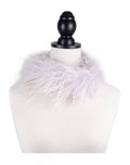 Miu Miu Platinum Faux Feather Collar Necklace-One Size