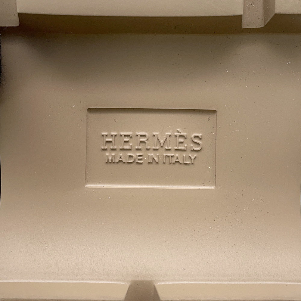 HERMES fresh ankle boots Beige Fabric Leather Rubber Size 37