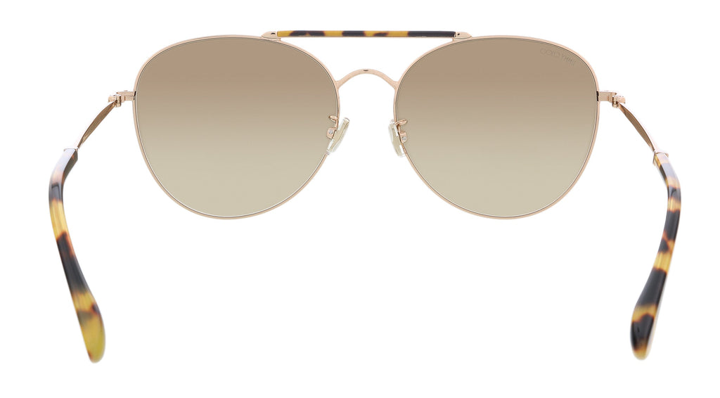 JIMMY CHOO Gold Havana Aviator ABBIEGS 006J HA Sunglasses