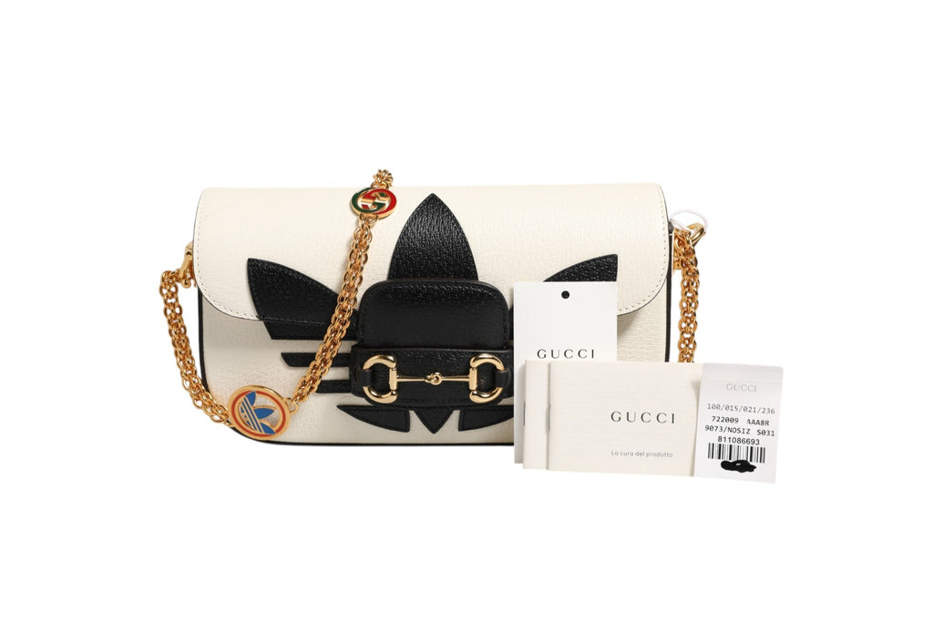 Gucci Gucci x Adidas Horsebit 1955 Shoulder Bag Women's Black/White ( )