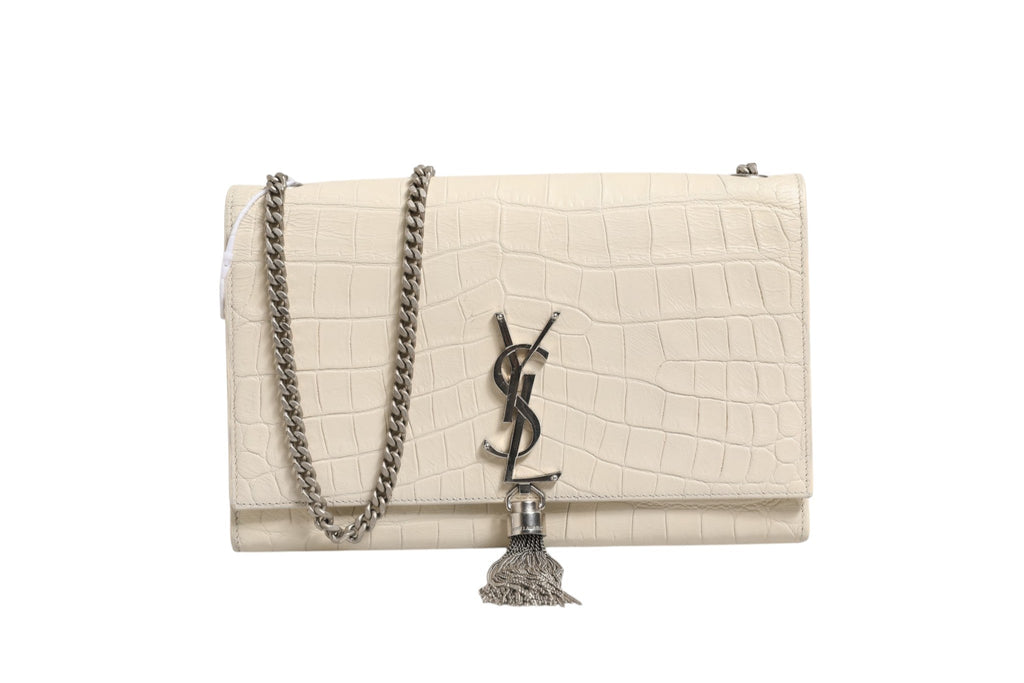 Saint Laurent Kate Tassel Small Croc-Embossed Women's Leather ( )