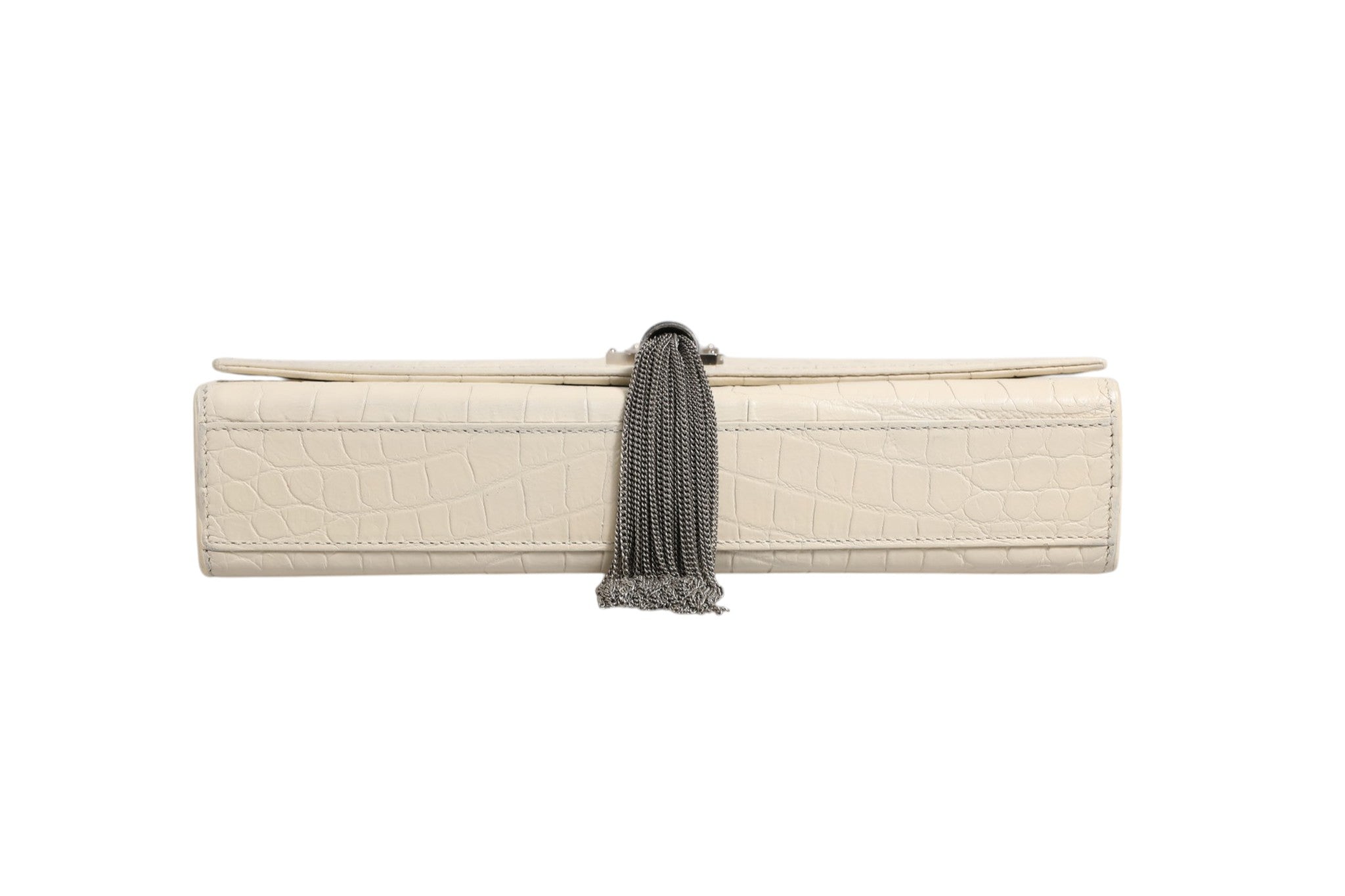 Saint Laurent Kate Tassel Small Croc-Embossed Women's Leather ( )