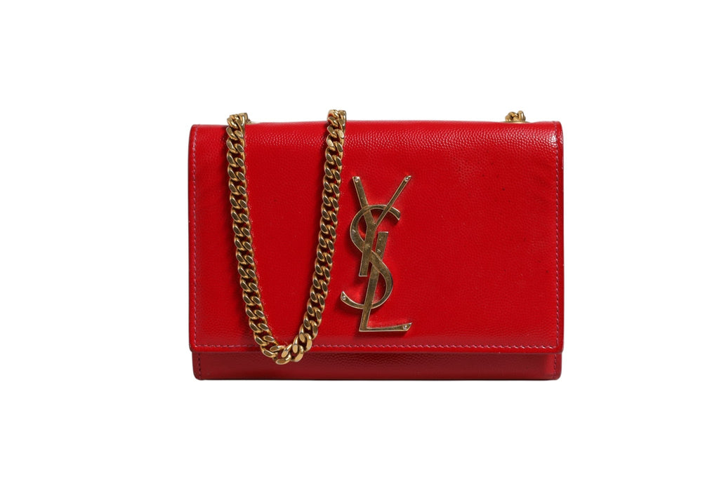 Saint Laurent Kate Red Leather Crossbody Women's Bag ( )