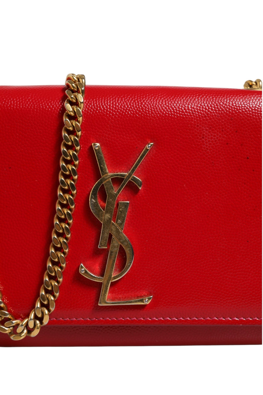Saint Laurent Kate Red Leather Crossbody Women's Bag ( )