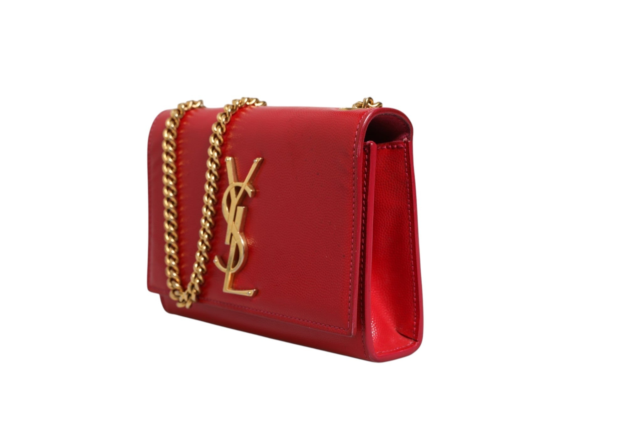 Saint Laurent Kate Red Leather Crossbody Women's Bag ( )