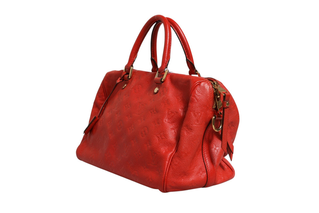 Louis Vuitton Red Monogram Empreinte Speedy Bandouliere Women's 30 ( )