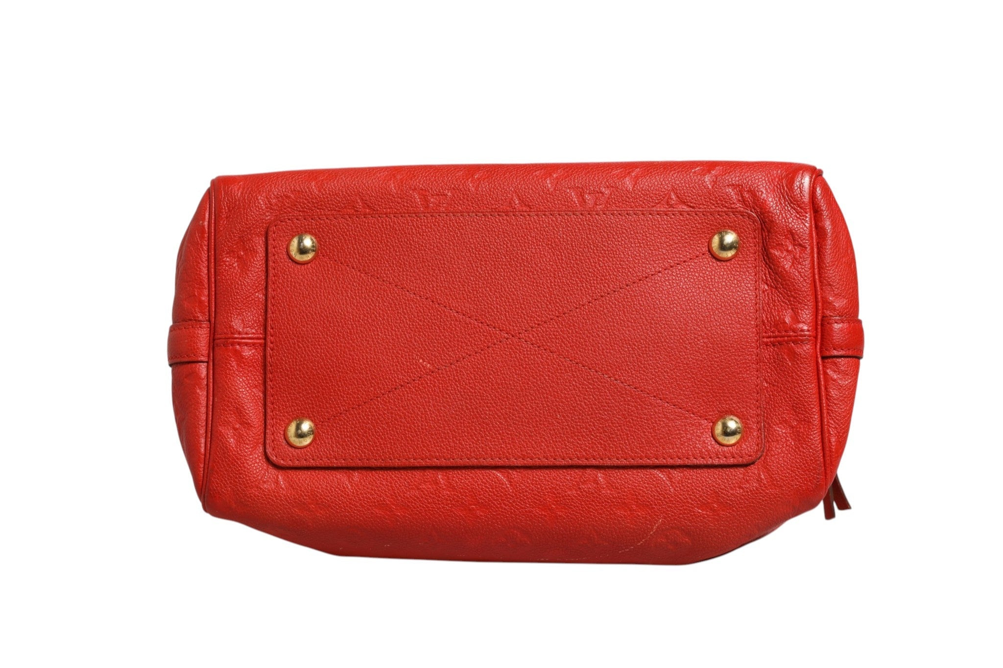 Louis Vuitton Red Monogram Empreinte Speedy Bandouliere Women's 30 ( )