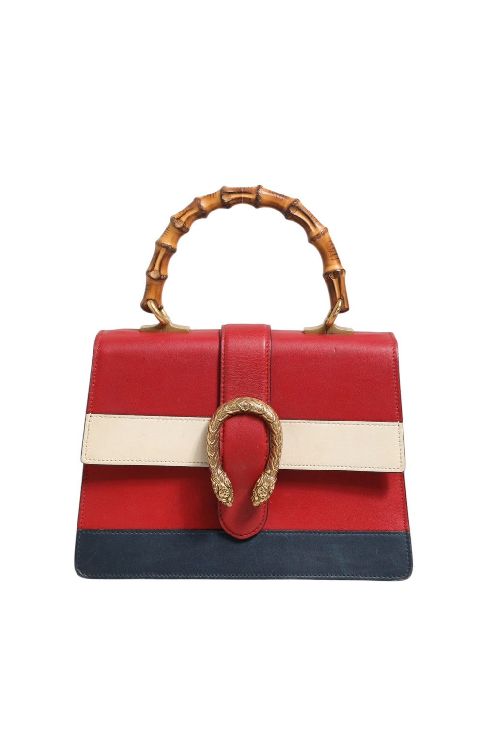 Gucci Dionysus Bamboo Medium Top Handle Bag White Blue Women's Red ( )