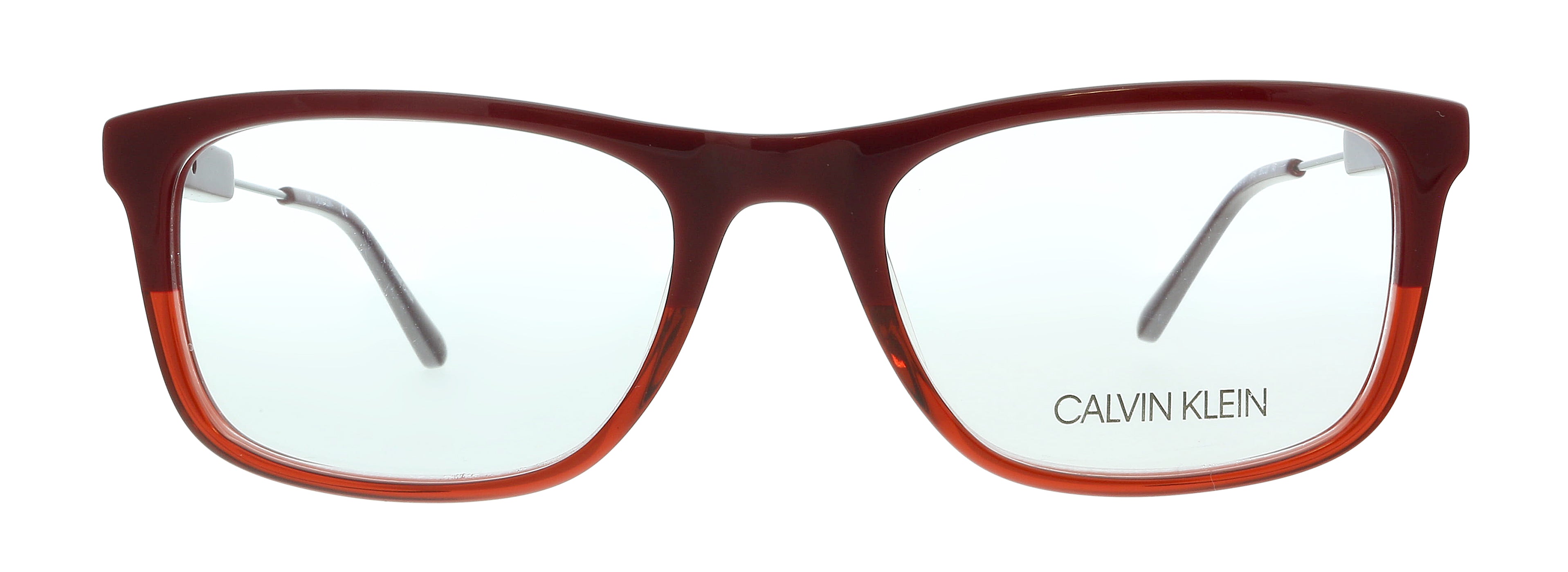 Calvin Klein Oxblood/Crystal Red Gradient Rectangle CK19707 615 Eyeglasses