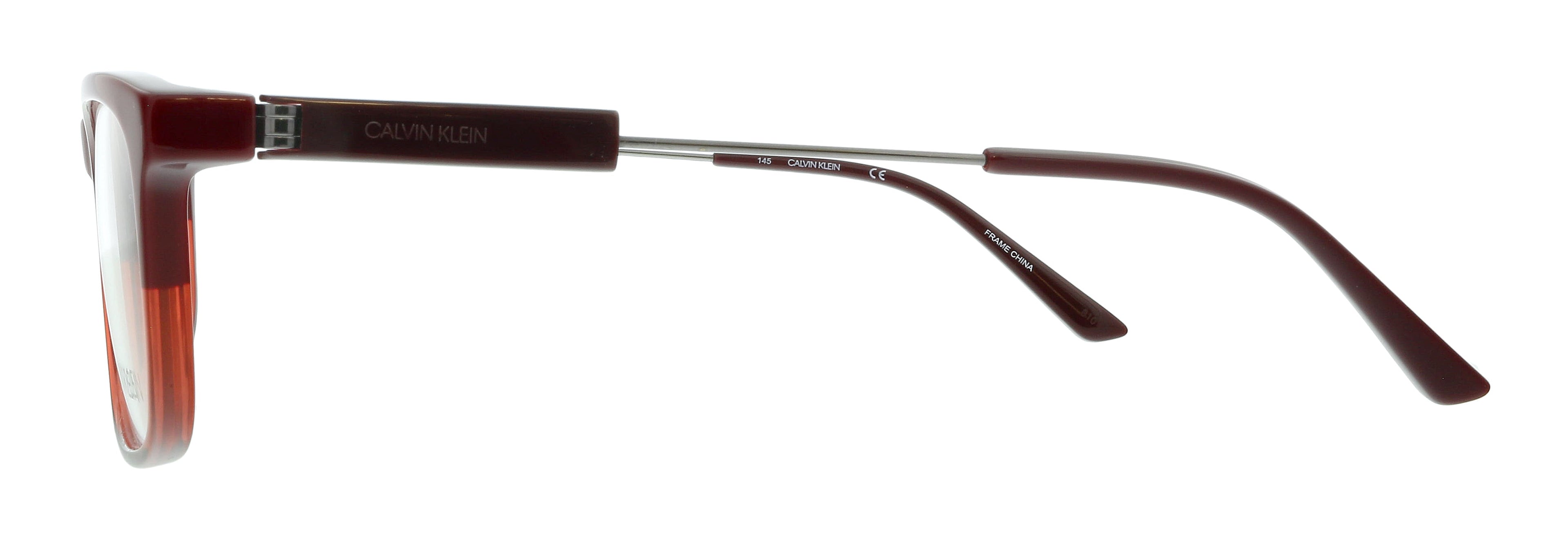 Calvin Klein Oxblood/Crystal Red Gradient Rectangle CK19707 615 Eyeglasses