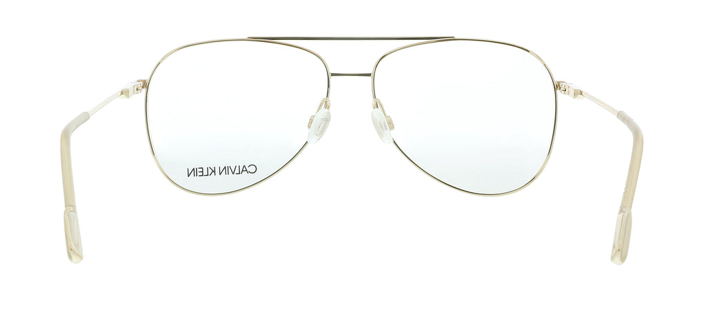Calvin Klein CK21100 717 Shiny Gold Aviator Eyeglasses