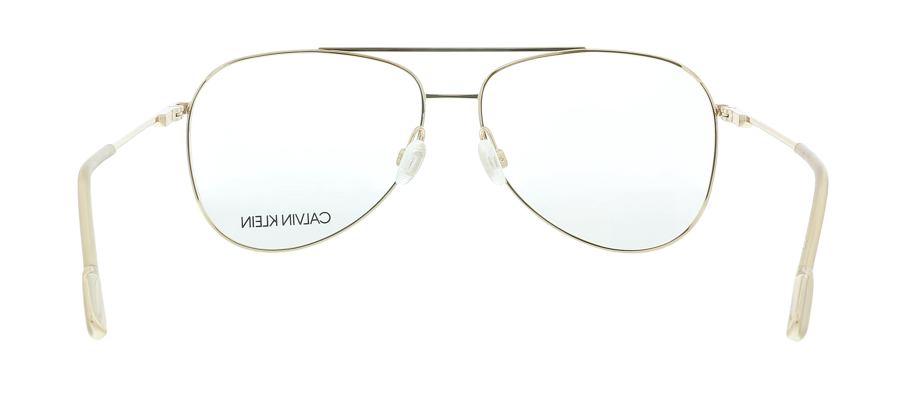Calvin Klein CK21100 717 Shiny Gold Aviator Eyeglasses