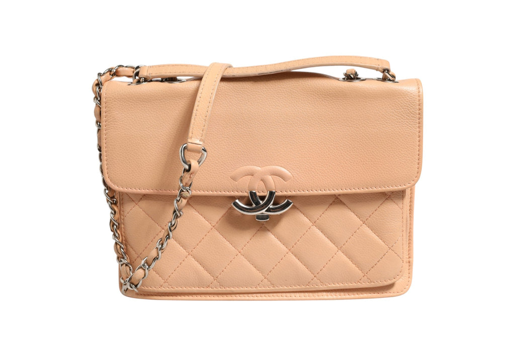 Chanel Goatskin Quilted Small CC Box Flap Women's Bag ( )