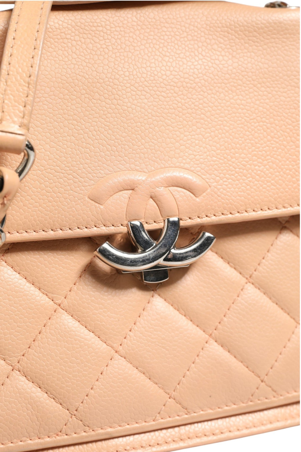 Chanel Goatskin Quilted Small CC Box Flap Women's Bag ( )