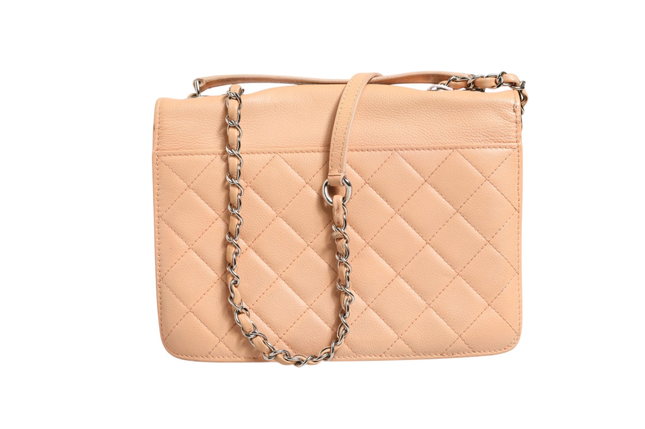 Chanel Goatskin Quilted Small CC Box Flap Women's Bag ( )
