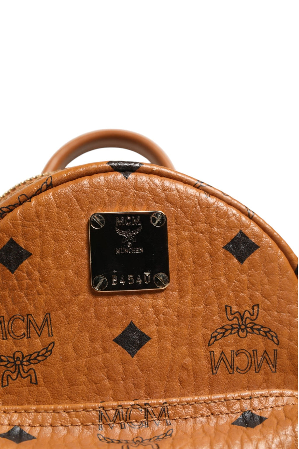 MCM Stark Mini Backpack in Visetos Women's Cognac ( )