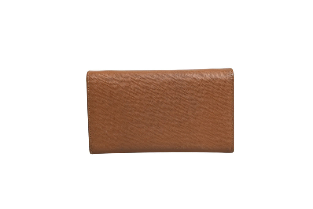 Prada Brown and Gold Wallet Women's Strap ( )