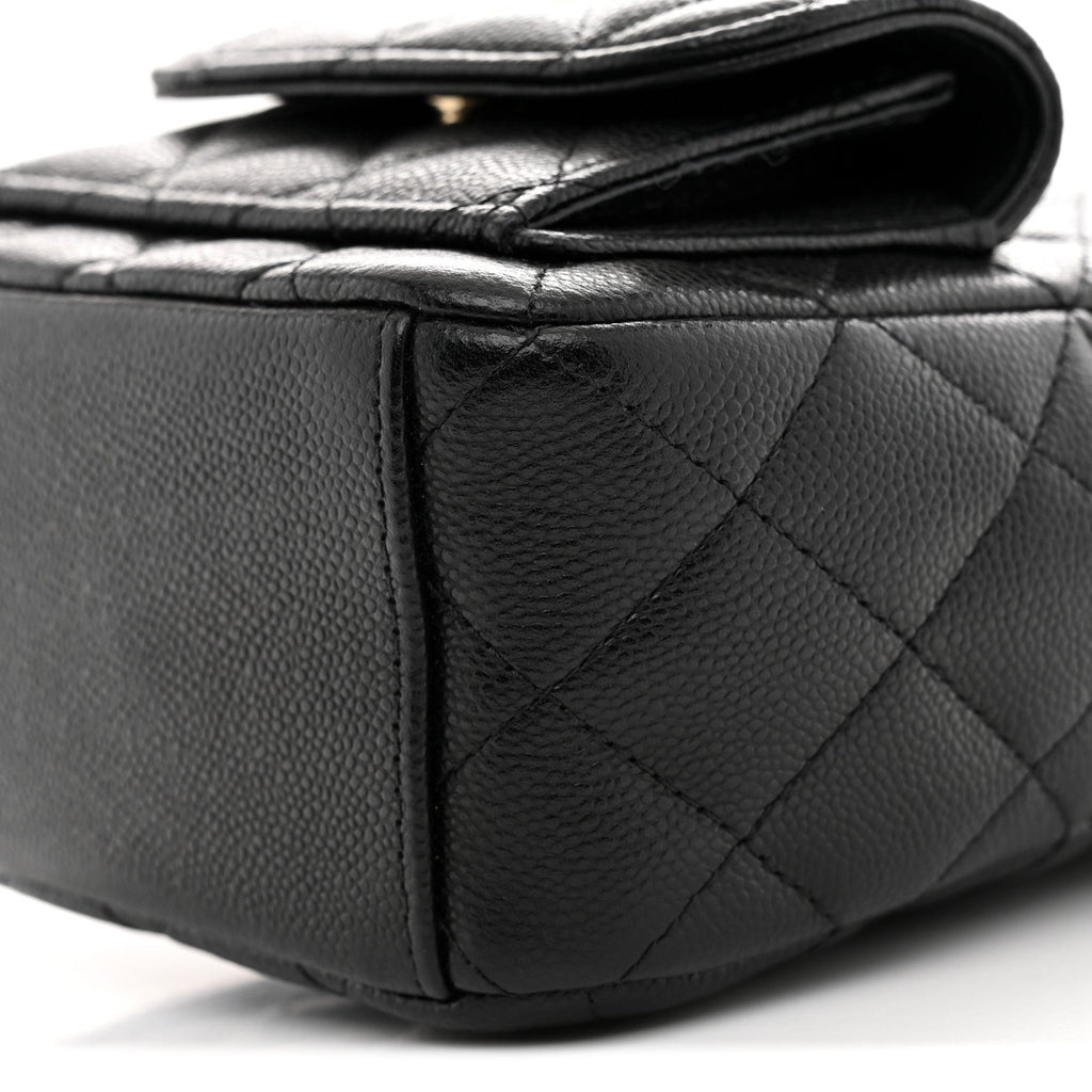 Caviar Quilted CC Mini Classic Backpack Black