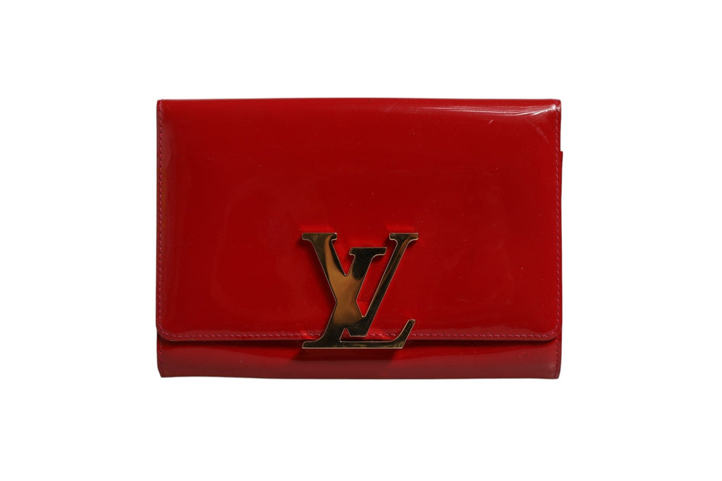 Louis Vuitton Louise PM Red Patent Leather Wallet On Women's Chain ( )