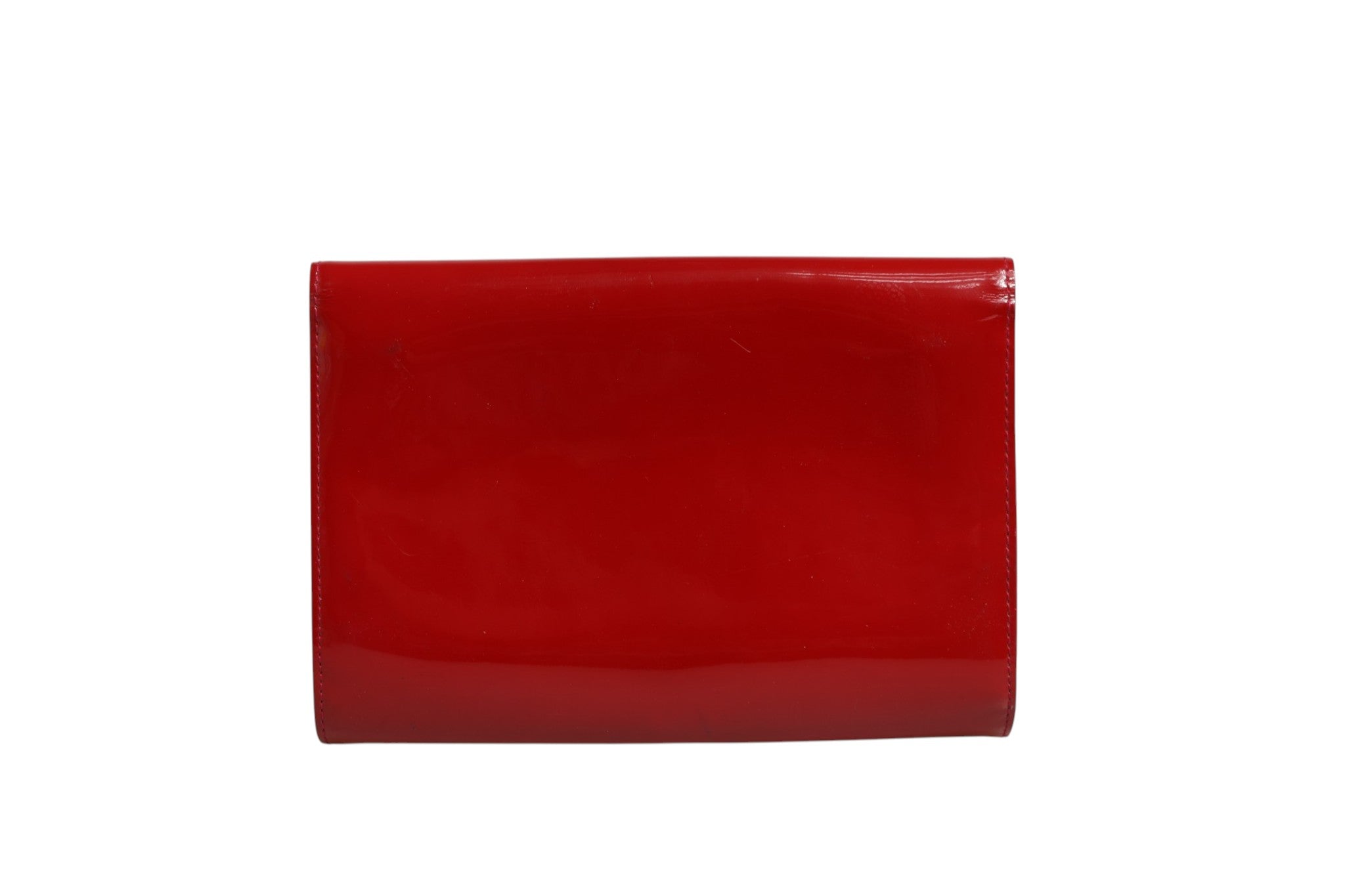 Louis Vuitton Louise PM Red Patent Leather Wallet On Women's Chain ( )