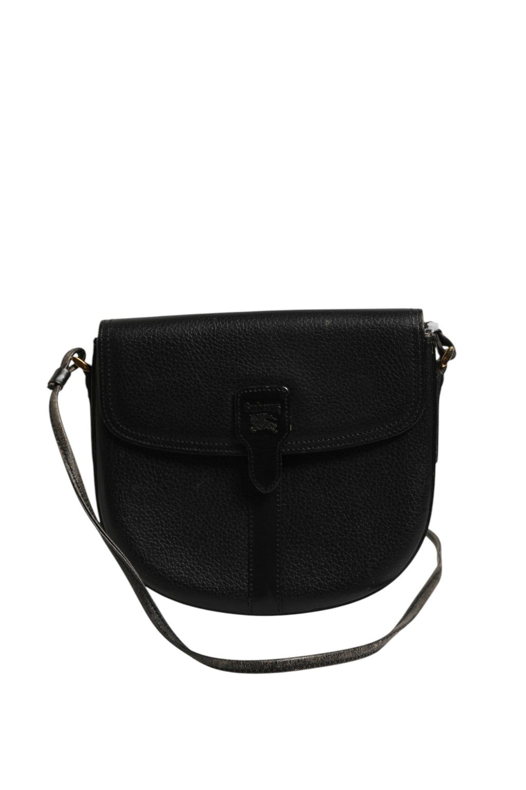 Burberry Black and Gold leather logo crossbody Women's bag ( )