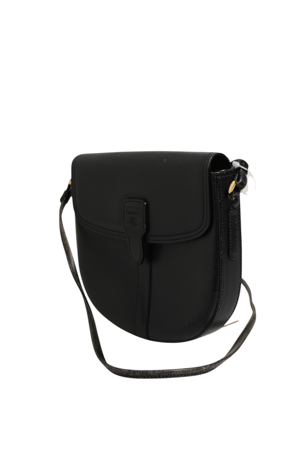 Burberry Black and Gold leather logo crossbody Women's bag ( )