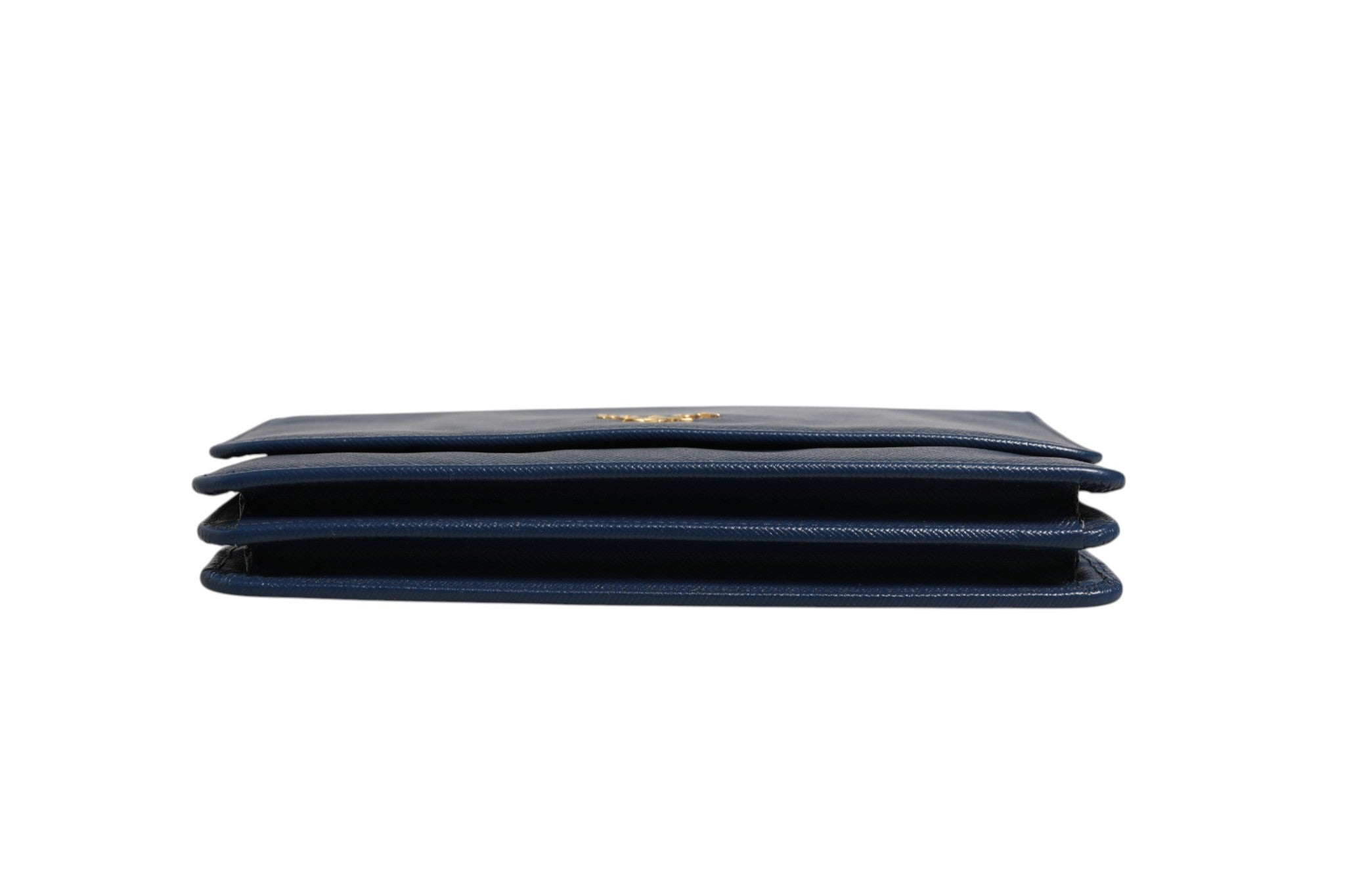 Prada Blue Saffiano Leather Wallet on Chain Clutch Women's Bag ( )