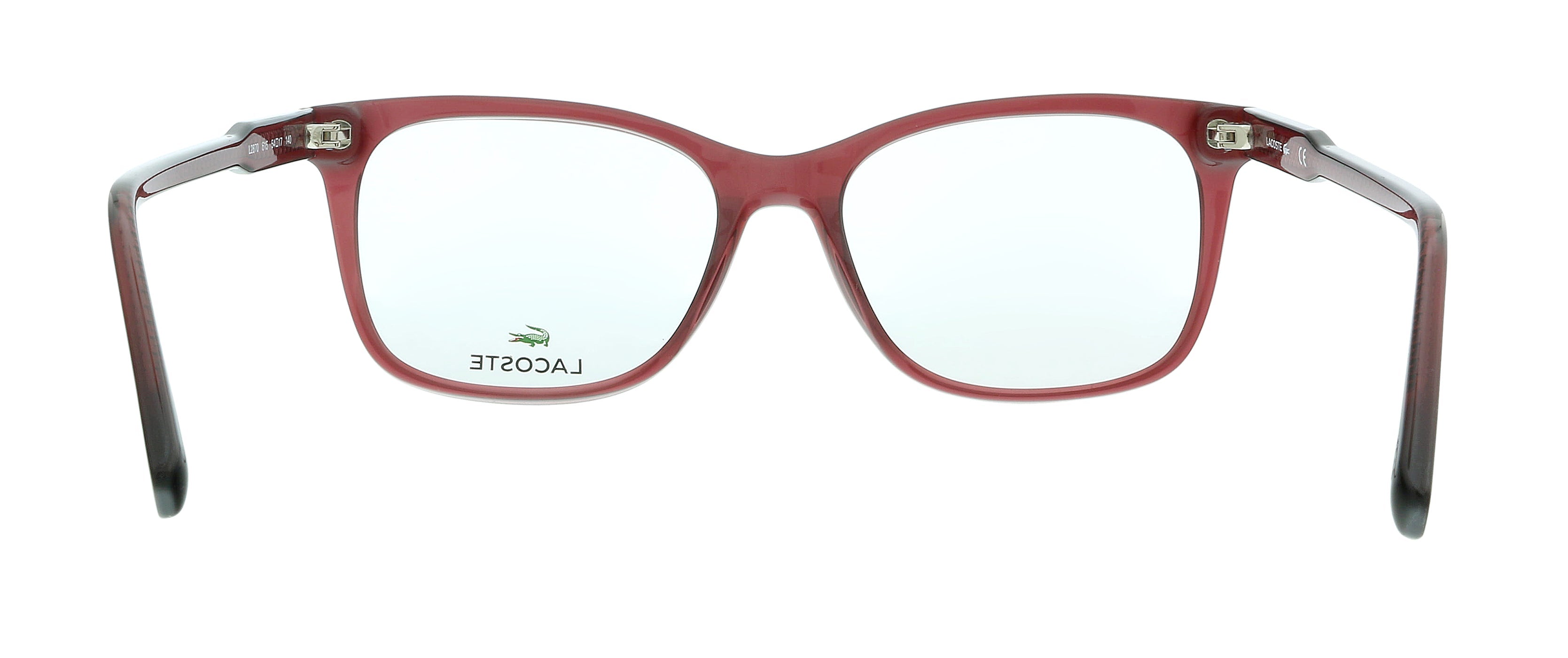 Lacoste Red Wine Modified Rectangle L2870 615 Eyeglasses