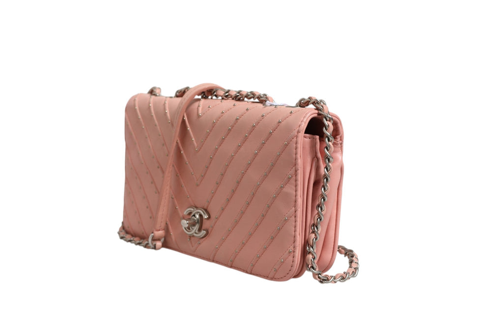 Chanel Small Classic Double Flap Bag Light Pink Women's Chevron ( )