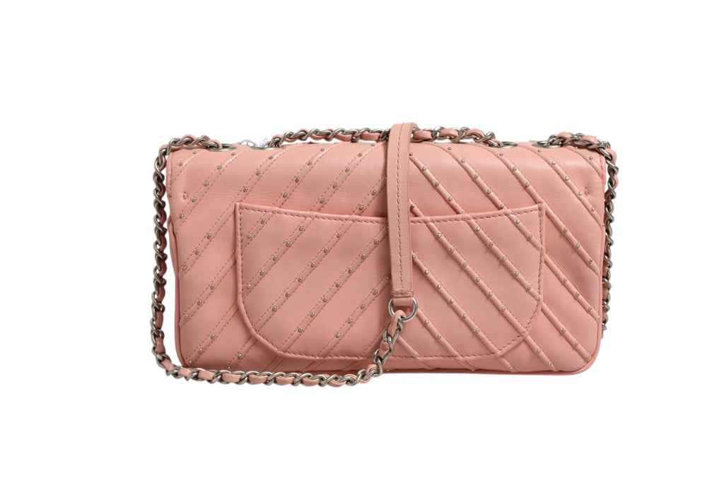 Chanel Small Classic Double Flap Bag Light Pink Women's Chevron ( )
