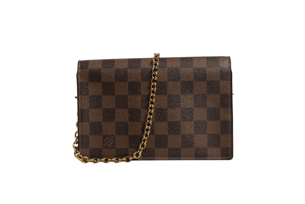Louis Vuitton Damier Ebene Vavin Chain Women's Wallet ( )