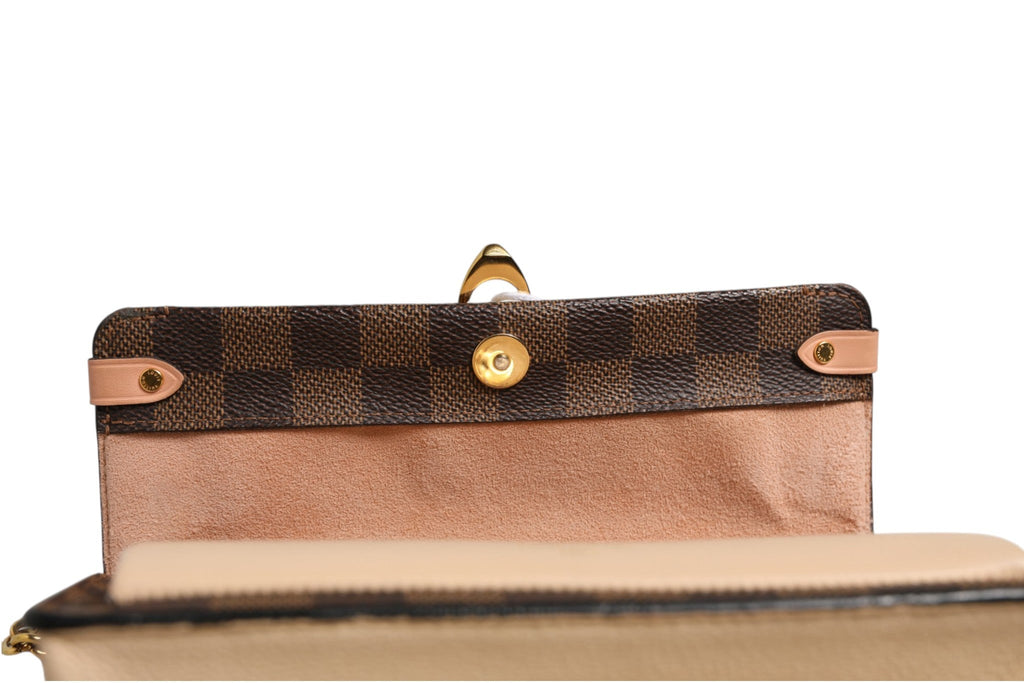 Louis Vuitton Damier Ebene Vavin Chain Women's Wallet ( )