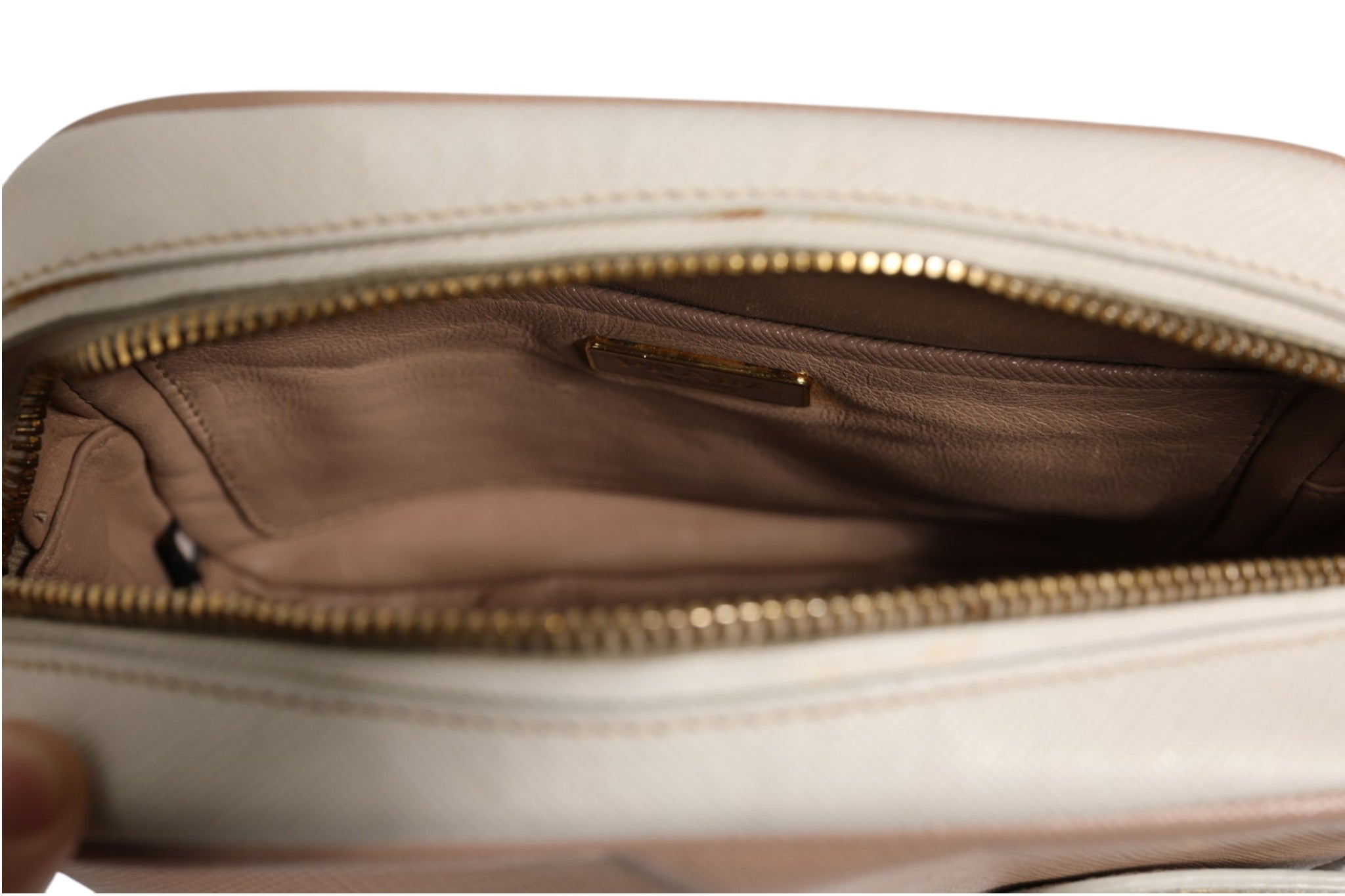Prada Clay Gray Small Leather Shoulder Women's Bag ( )
