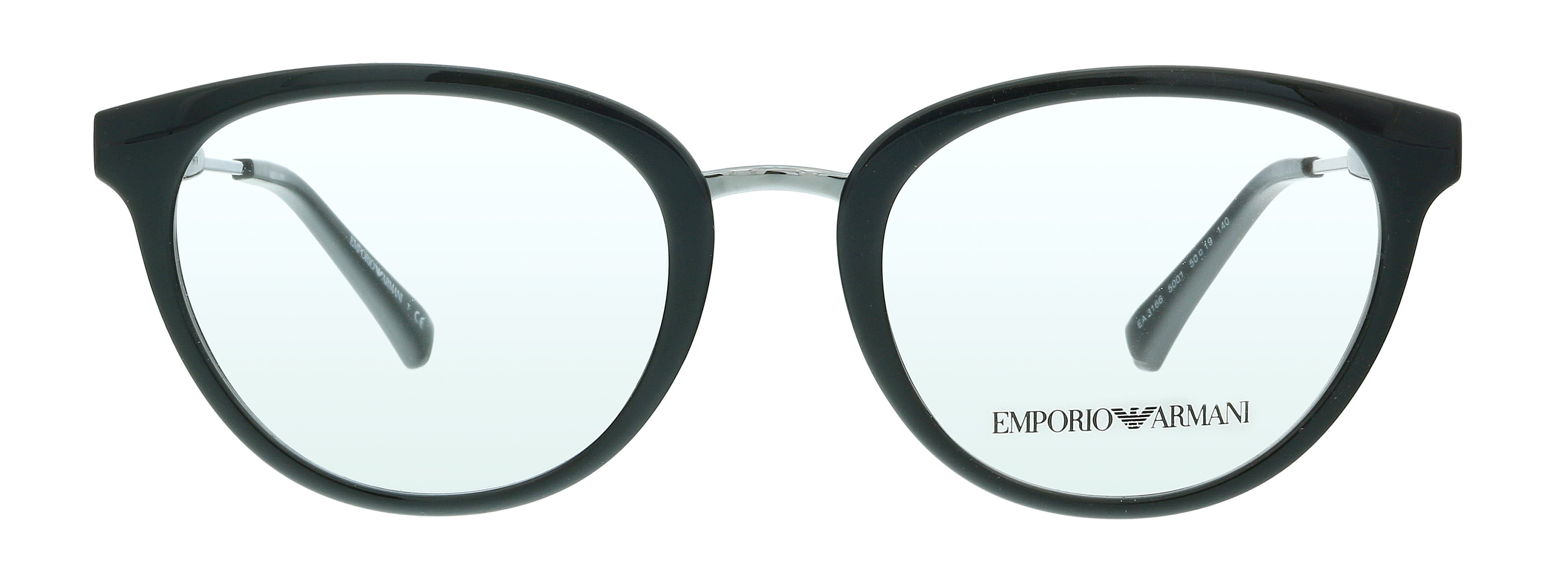 Emporio Armani Shiny Black Butterfly 0EA3166 5001 Eyeglasses