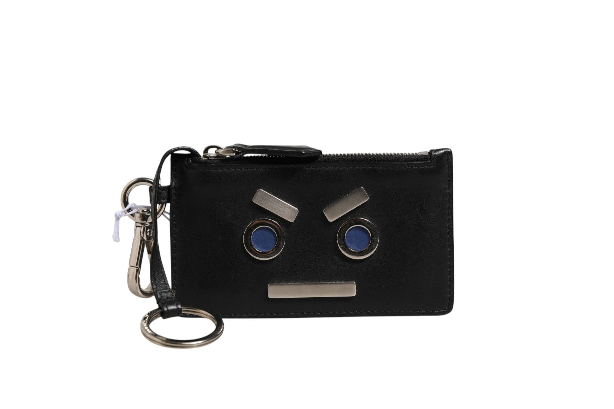 Fendi Vitello Liberty Studded Coin Pouch Key Case Women's Ardesia ( )