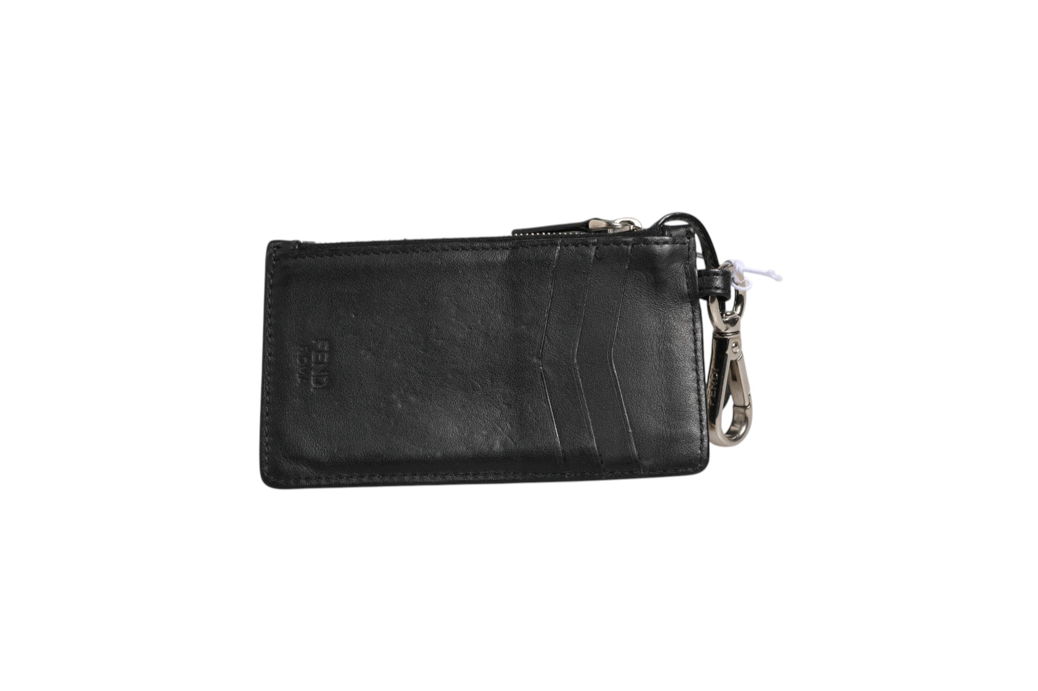 Fendi Vitello Liberty Studded Coin Pouch Key Case Women's Ardesia ( )