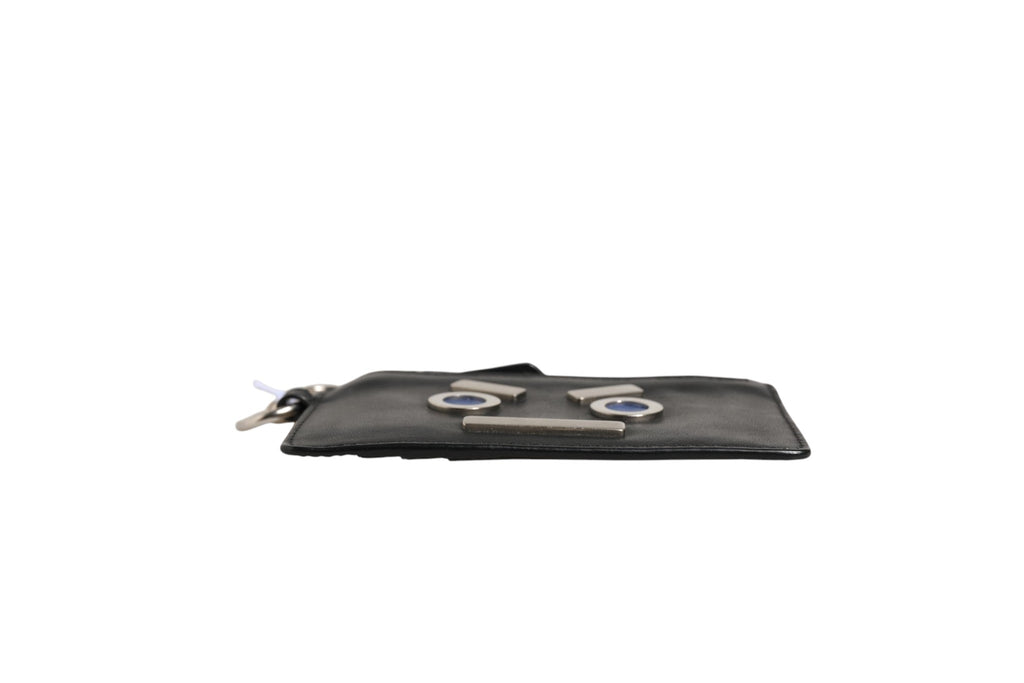 Fendi Vitello Liberty Studded Coin Pouch Key Case Women's Ardesia ( )