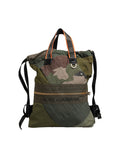 Dolce & Gabbana Military Green Patchwork Rucksack Backpack Borse Men Men's Bag