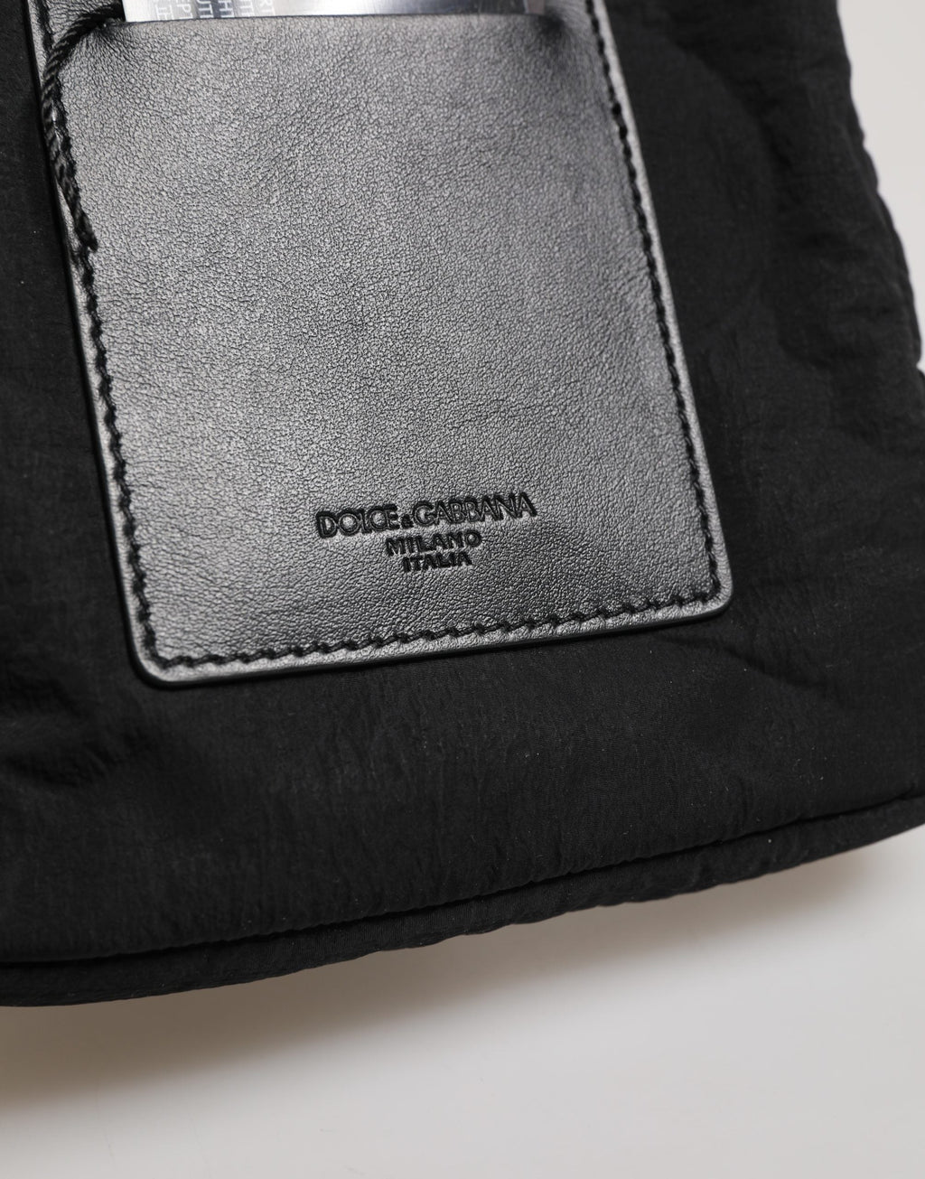 Dolce & Gabbana Black Nylon Rubberized Logo Print Crossbody Borse Men's Bag