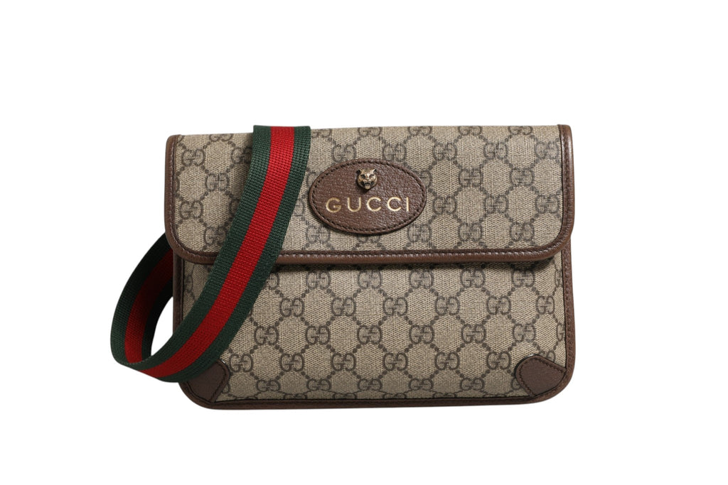 Gucci Supreme Monogram Neo Vintage Web Belt Bag Women's Brown ( )