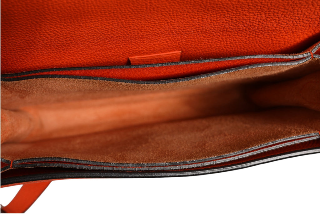 Gucci Jackie Soft Flap Shoulder Bag Leather Women's Orange ( )