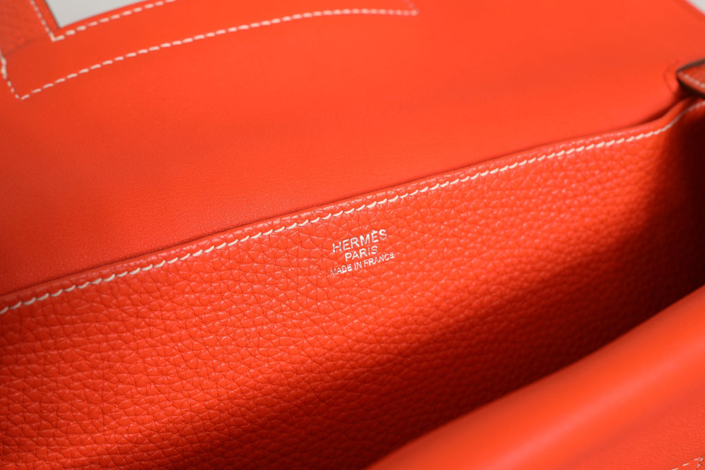 Hermès Rouge Casaque Clemence Halzan 31 Palladium Women's Hardware ( )